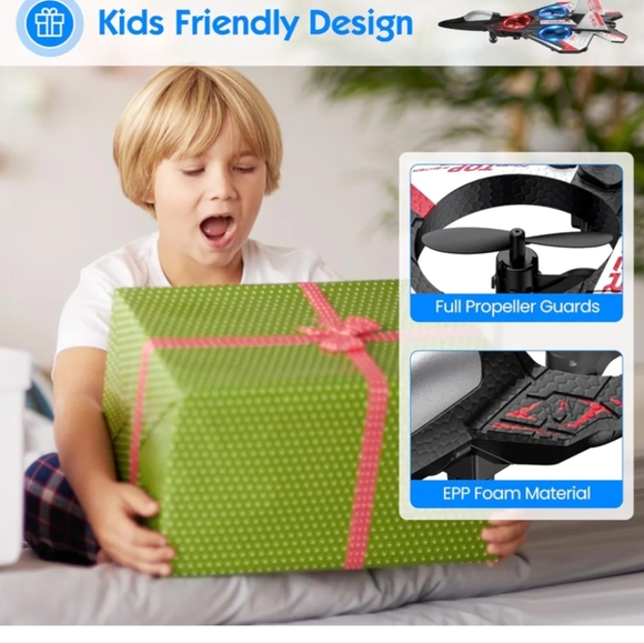 Nib Drone for Kids Remote Control Airplane 360 flip 2 rechargeable batteries - Picture 4 of 8